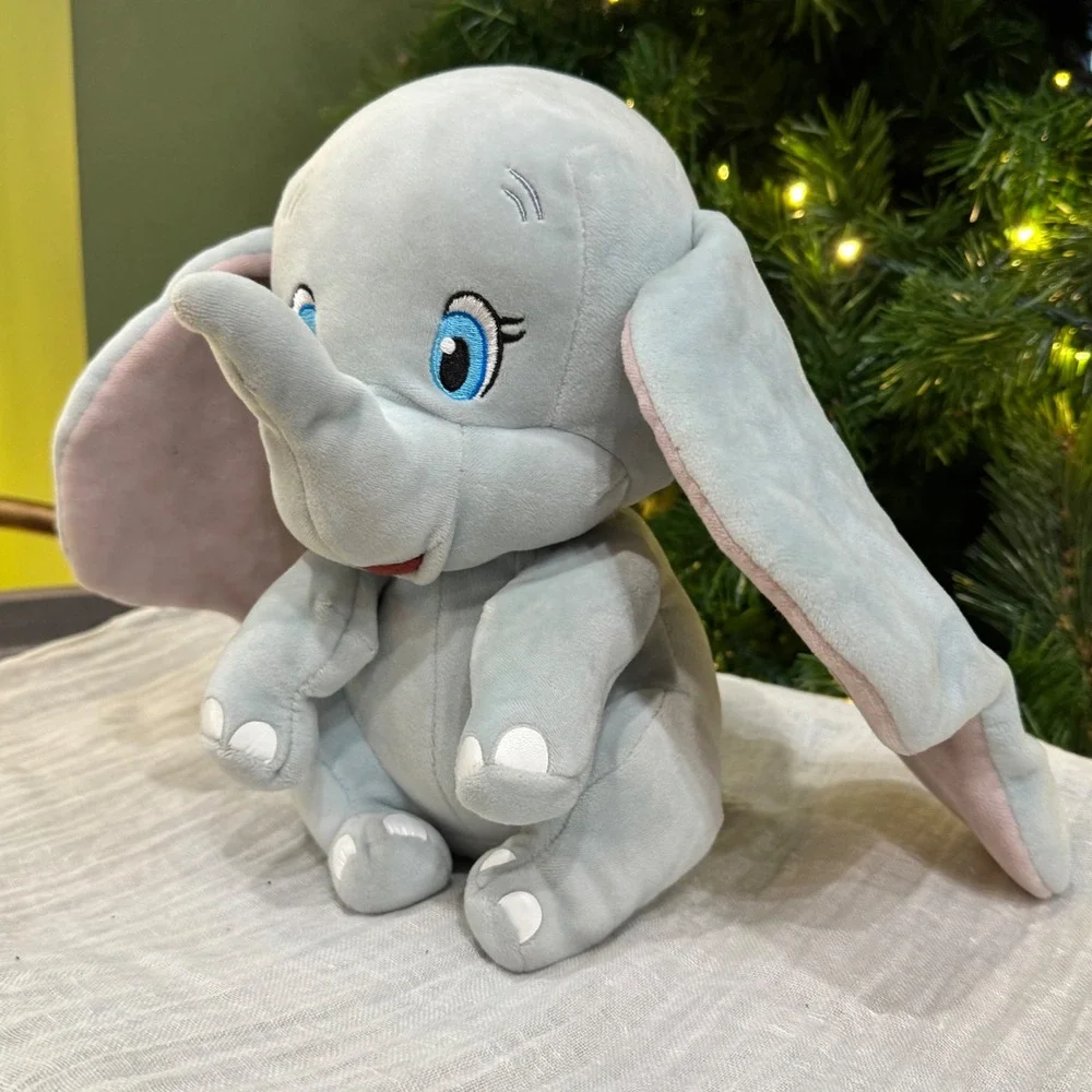 Ty Sparkle Dumbo Plush‎ Toy Disney Elephant Gray Pink Ears Stuffed Animal